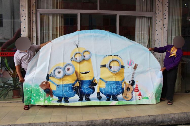 minion art panel for inflatable slide