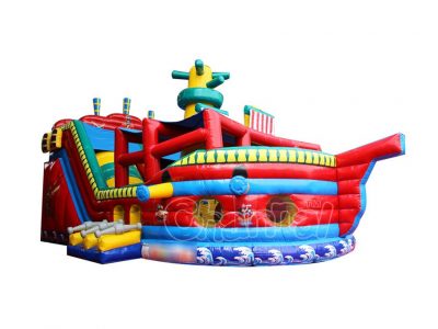 pirate ship inflatable bouncy slide