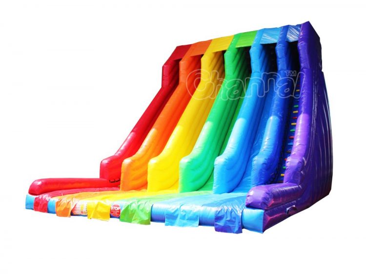 7 color rainbow inflatable slide