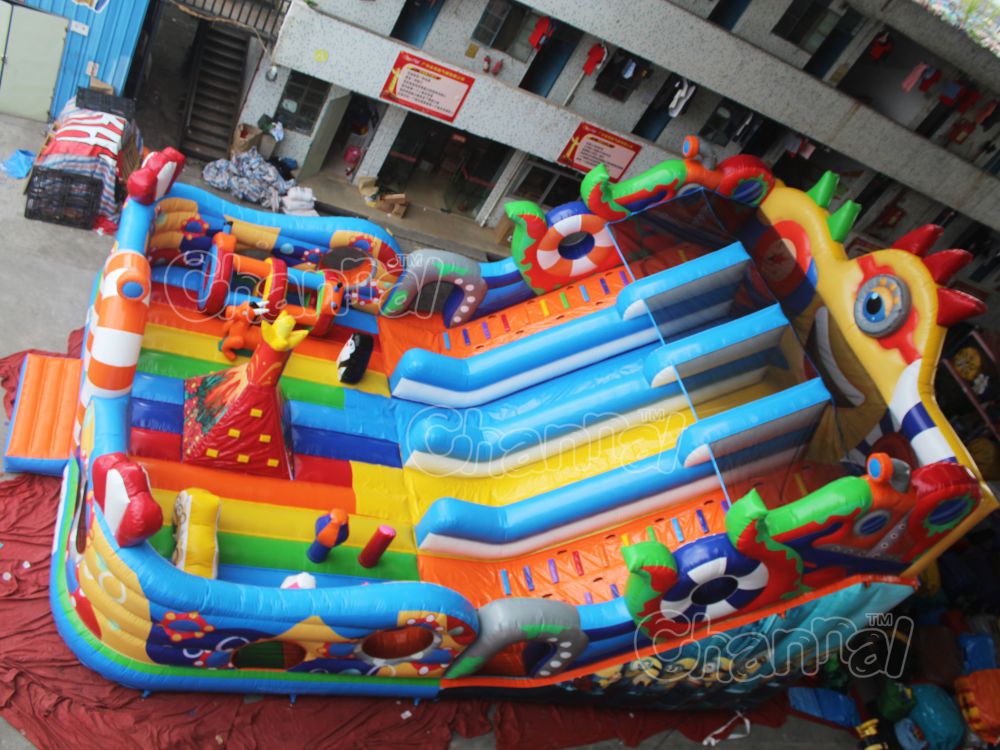 Minion Inflatable Slide Channal Inflatables