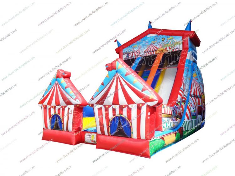 circus inflatable double slide