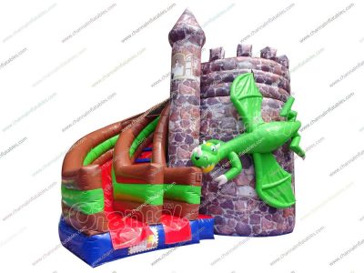 dragon castle inflatable slide
