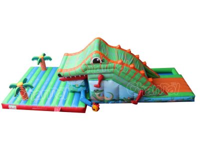crocodile snappy inflatable slide