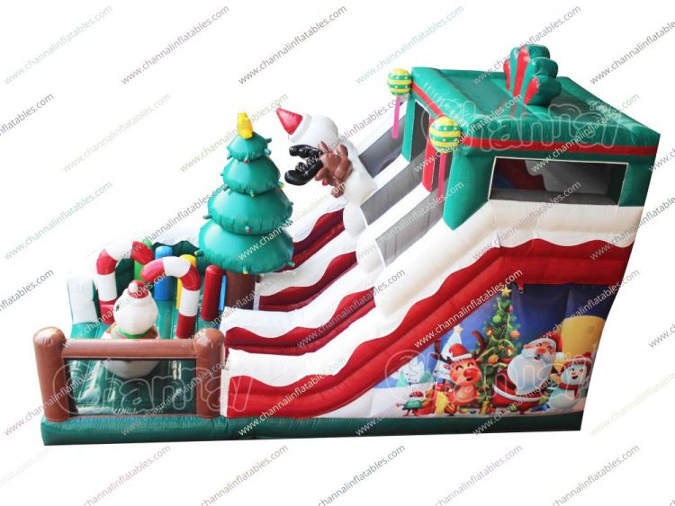 snowman inflatable slide