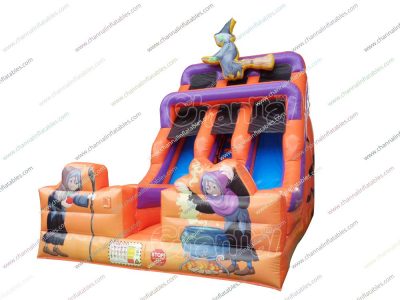 Halloween witch inflatable slide