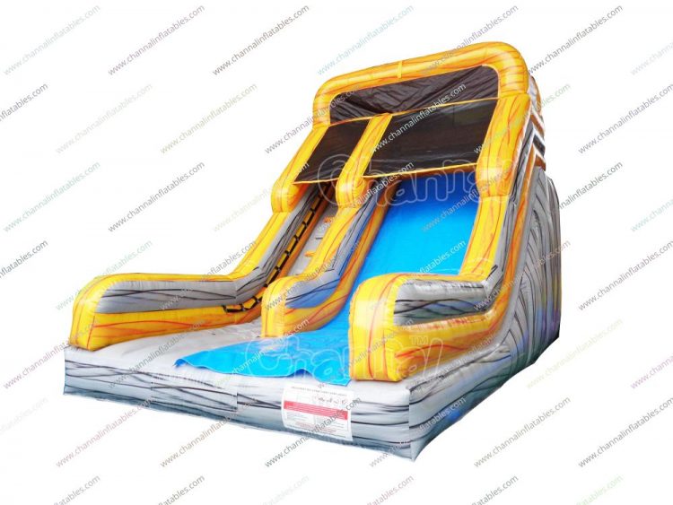 golden inflatable slide