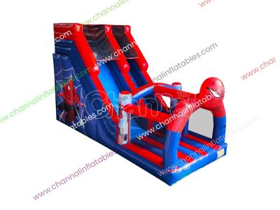 spiderman inflatable slide