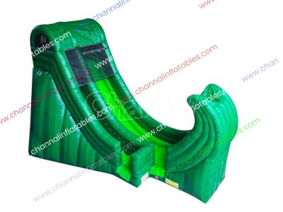 emerald green inflatable slide