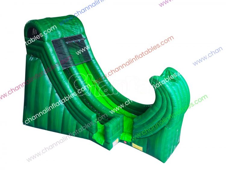 emerald green inflatable slide