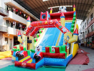 mickey mouse donald duck inflatable slide