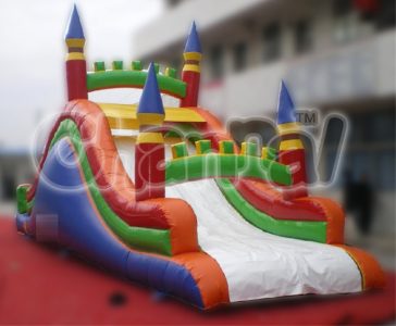 knight castle inflatable slide