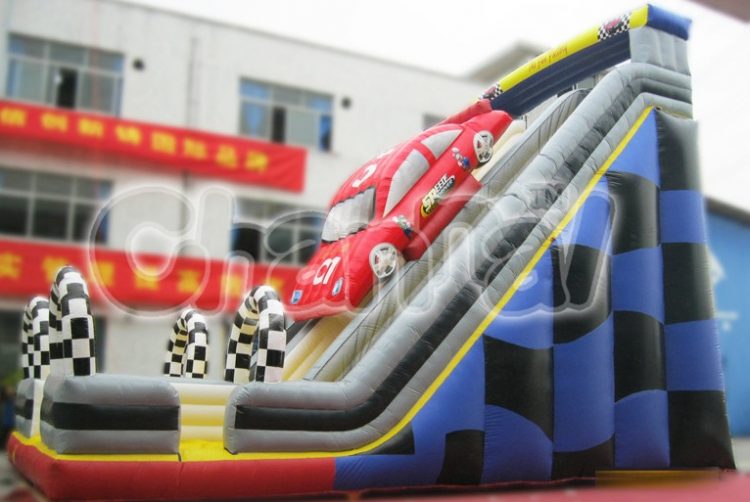 race car inflatable slide