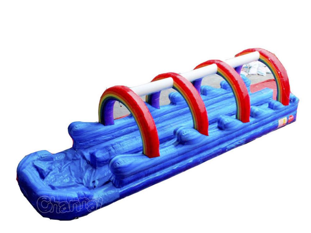 inflatable rainbow slip and slide