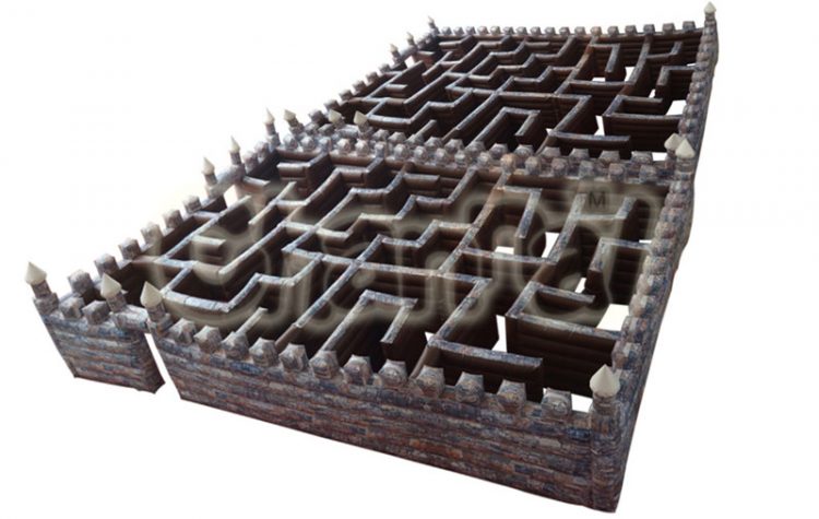 black large inflatable maze