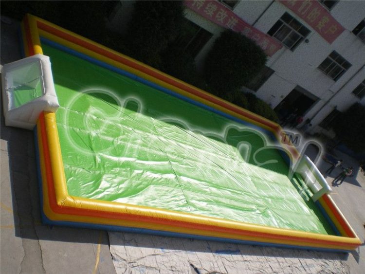 green inflatable soccer field for sale