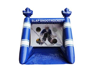 inflatable slap shot hockey game