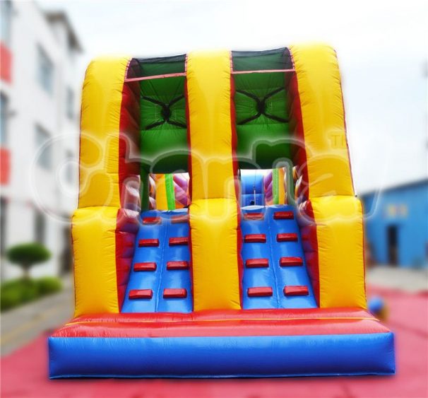 inflatable zip line climbing stairs