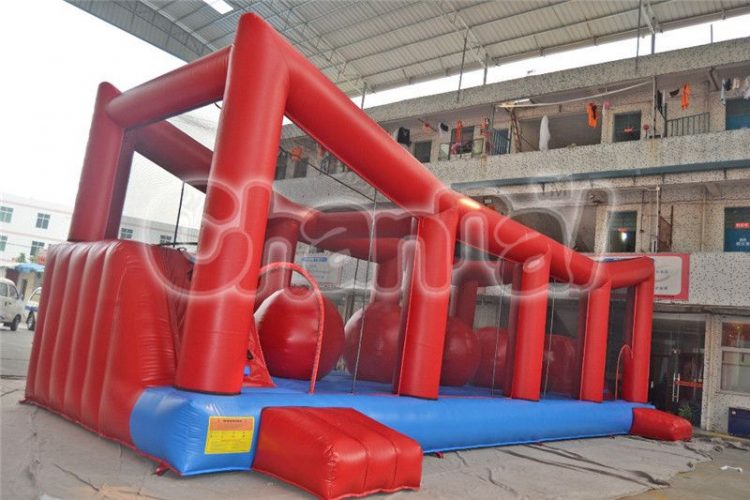 inflatable wipeout big ball game