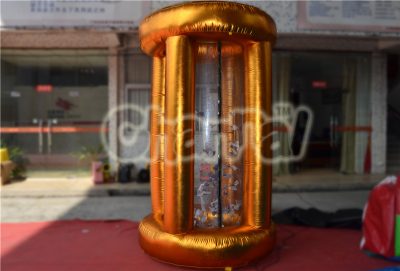 golden inflatable money catching game machine