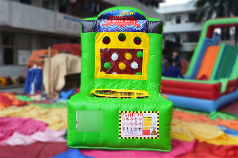 Inflatable Stop Light Challenge Shuffle Balls Game Channal Inflatables