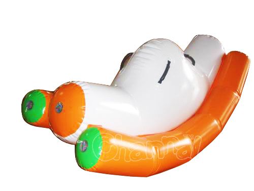 Pool teeter deals totter inflatable