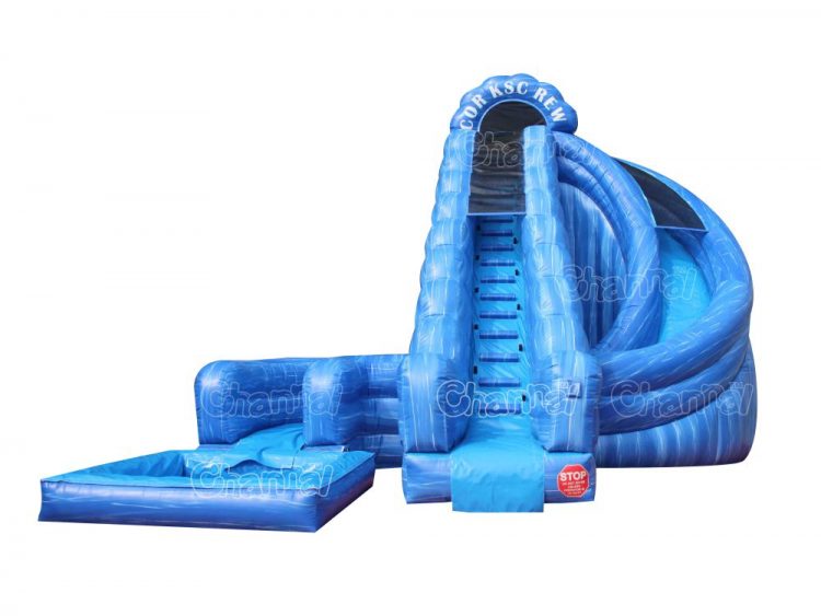 corkscrew inflatable water slide