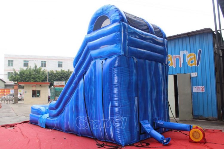 commercial inflatable wet dry slide backside