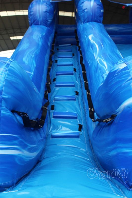 tentandtable blue marble inflatable slip n slide with blower