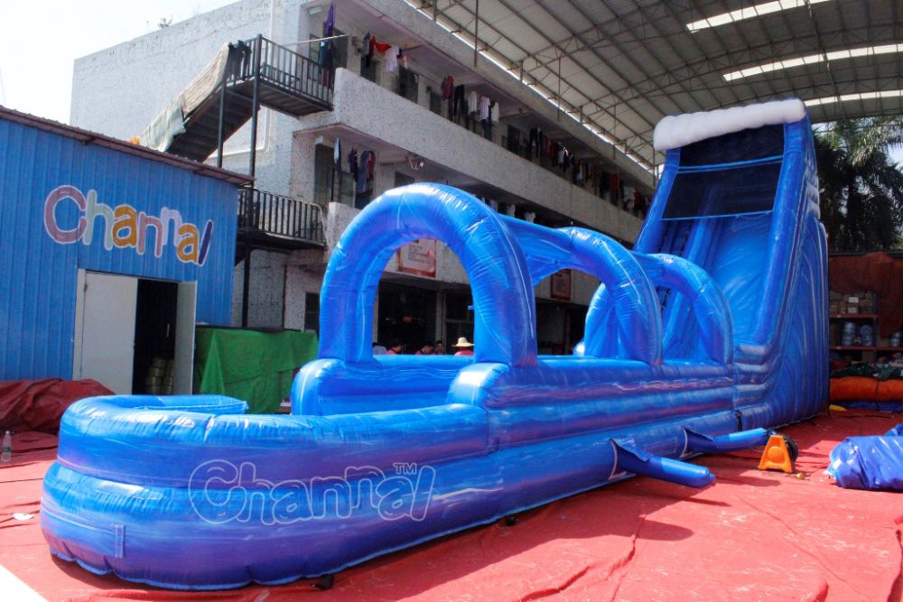 Water Slide Slip N Slide Combo Channal Inflatables