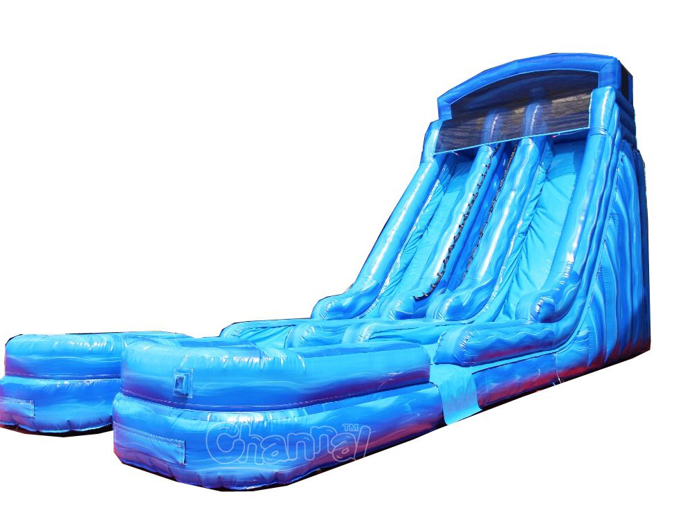 24' Dual Lane Water Slide For Sale Channal Inflatables