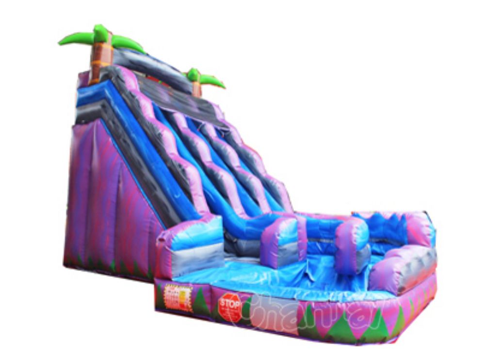 Double Lane Inflatable Water Slide For Sale Channal Inflatables