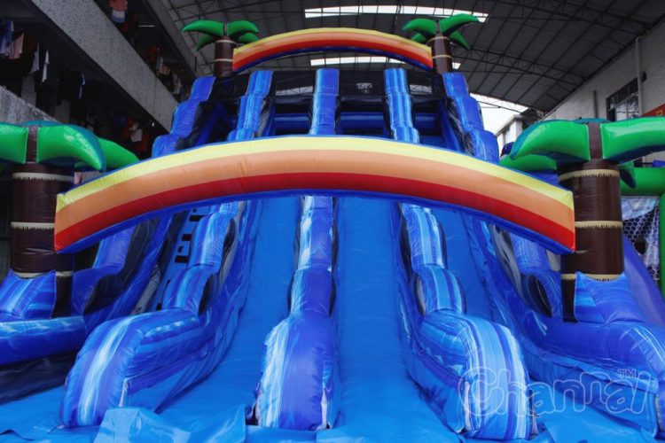 3 lane water slide for kids