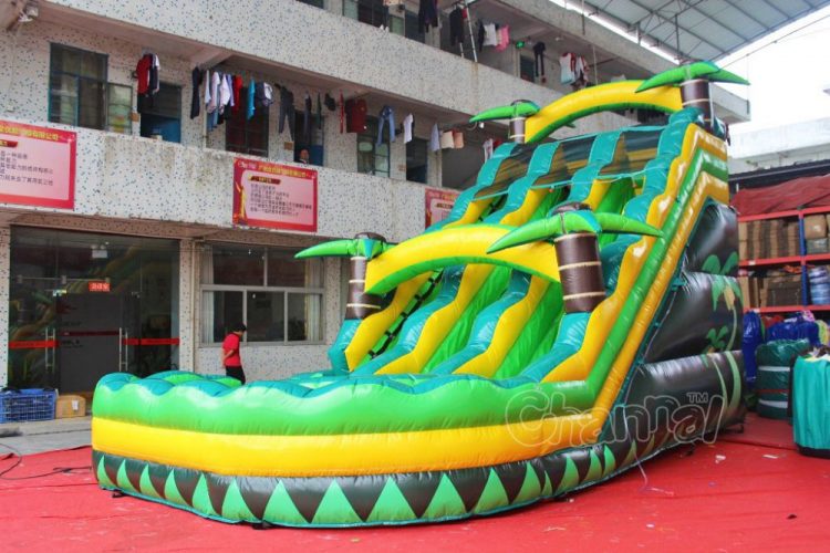 commercial large dual tropical water slide