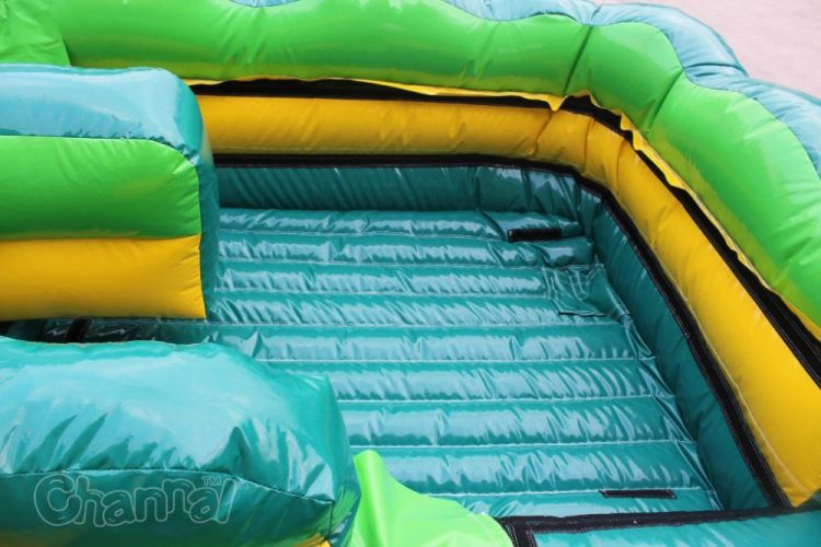 tropical dual lane water slide without tarp