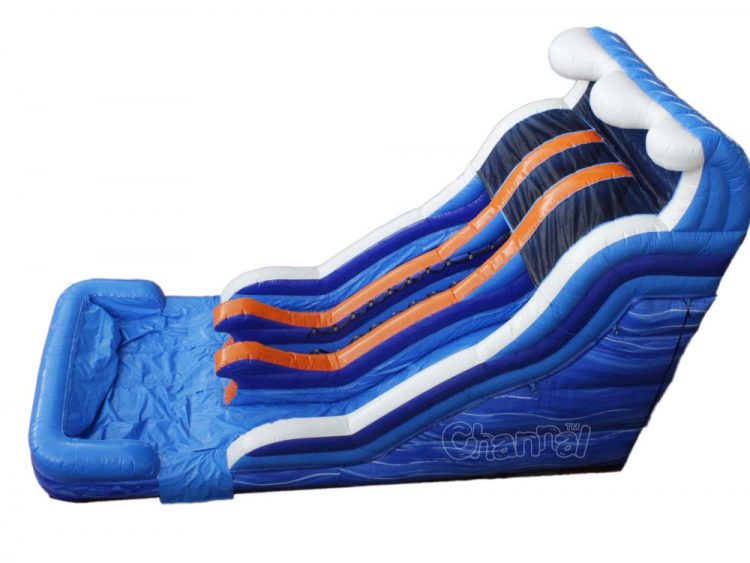 double inflatable water slide 17 ft
