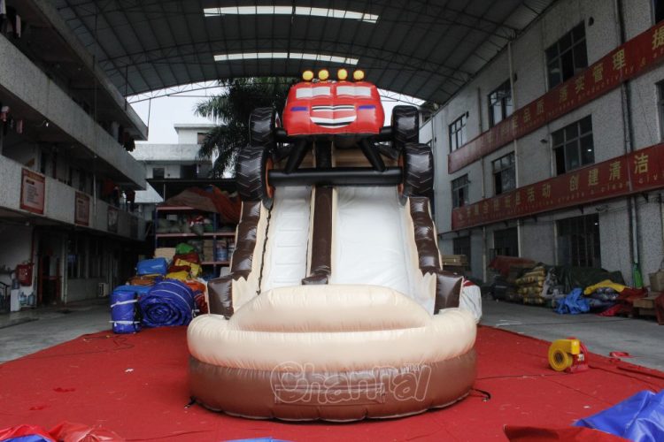 monster car inflatable water slide for kids