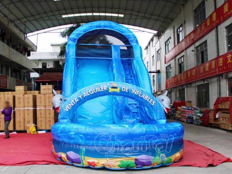 commercial ocean inflatable water slide for kids