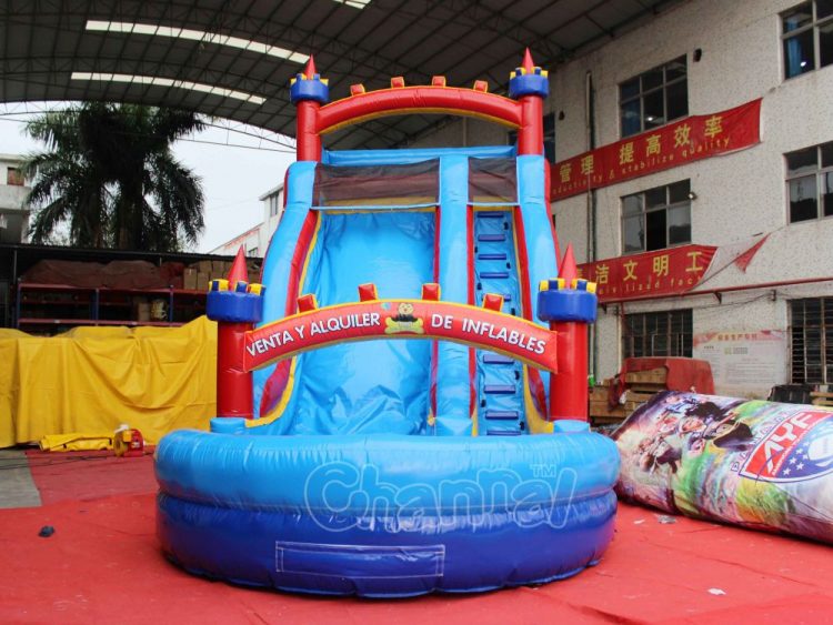 commercial use castle theme inflatable water slide