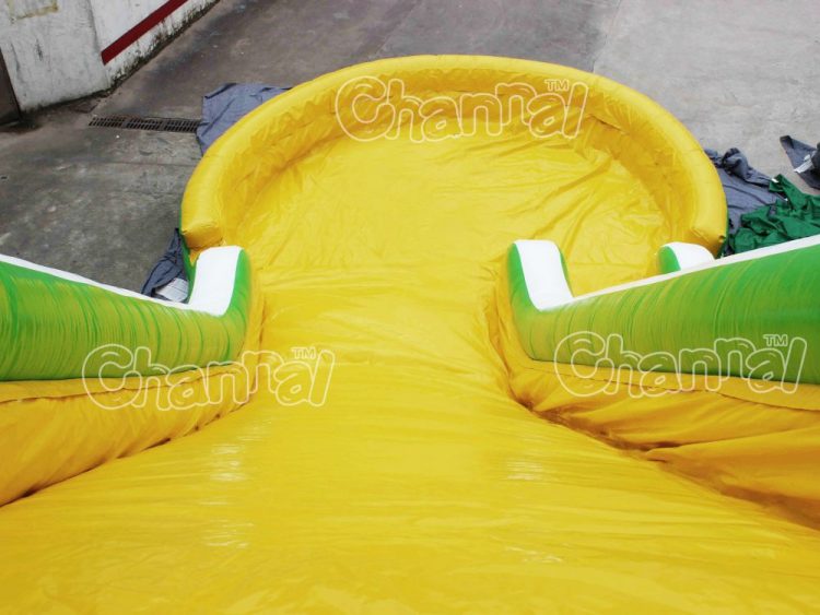 spongebob water slide with pool