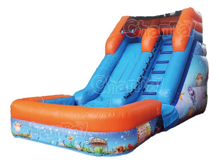 ocean themed blow up water slide