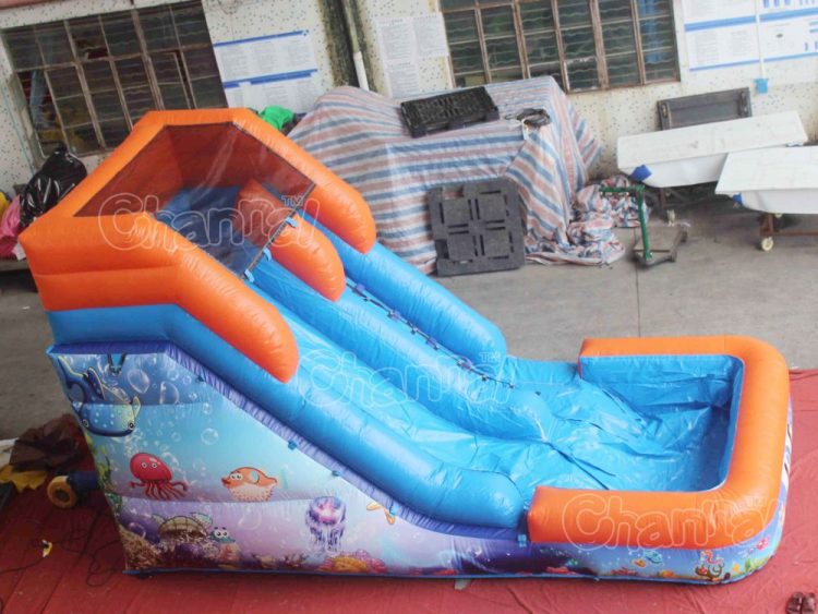ocean theme 15 ft small water slide