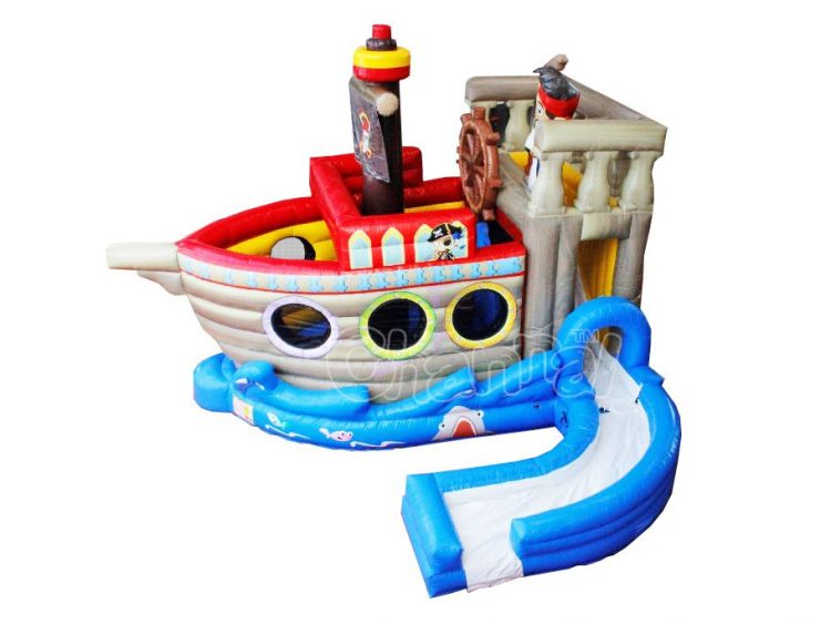 pirate ship inflatable water slide