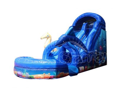 ocean theme inflatable water slide