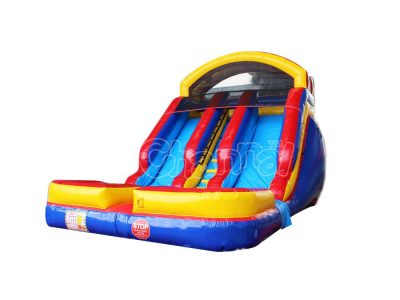 inflatable water slide with 2 slides