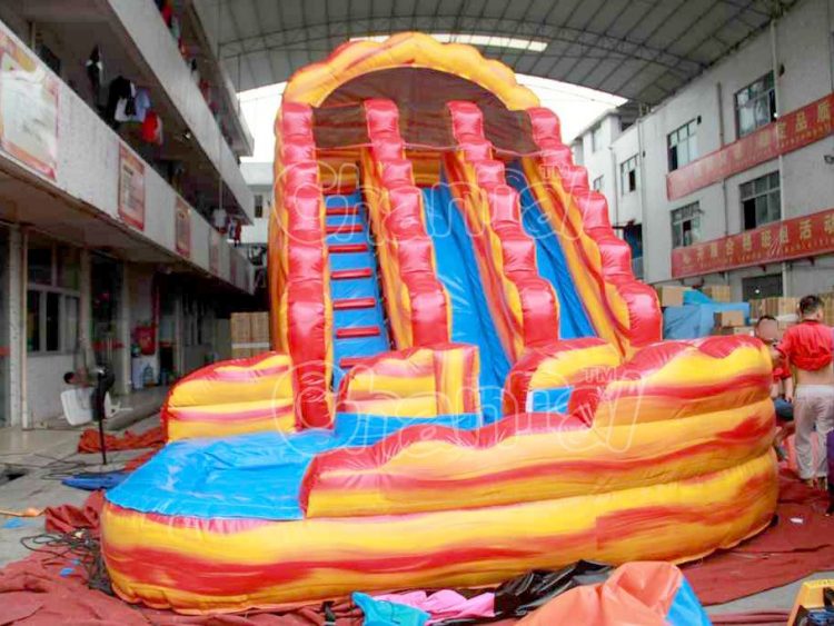 lava inflatable water slide