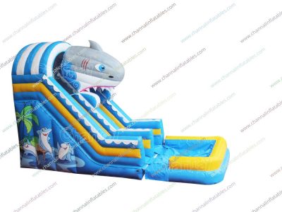 shark inflatable water slide for sale