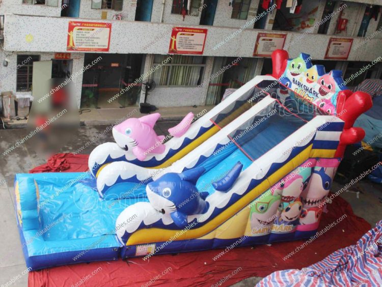 inflatable baby shark water slide for sale