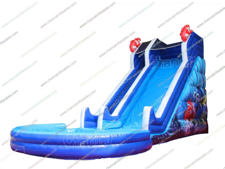 finding Nemo inflatable water slide