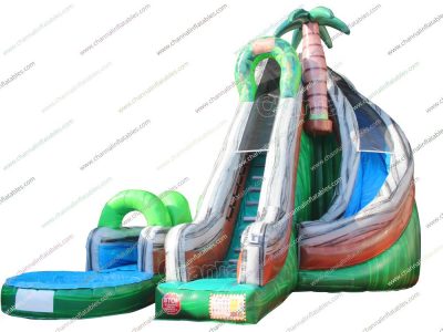 jungle exploration inflatable water slide
