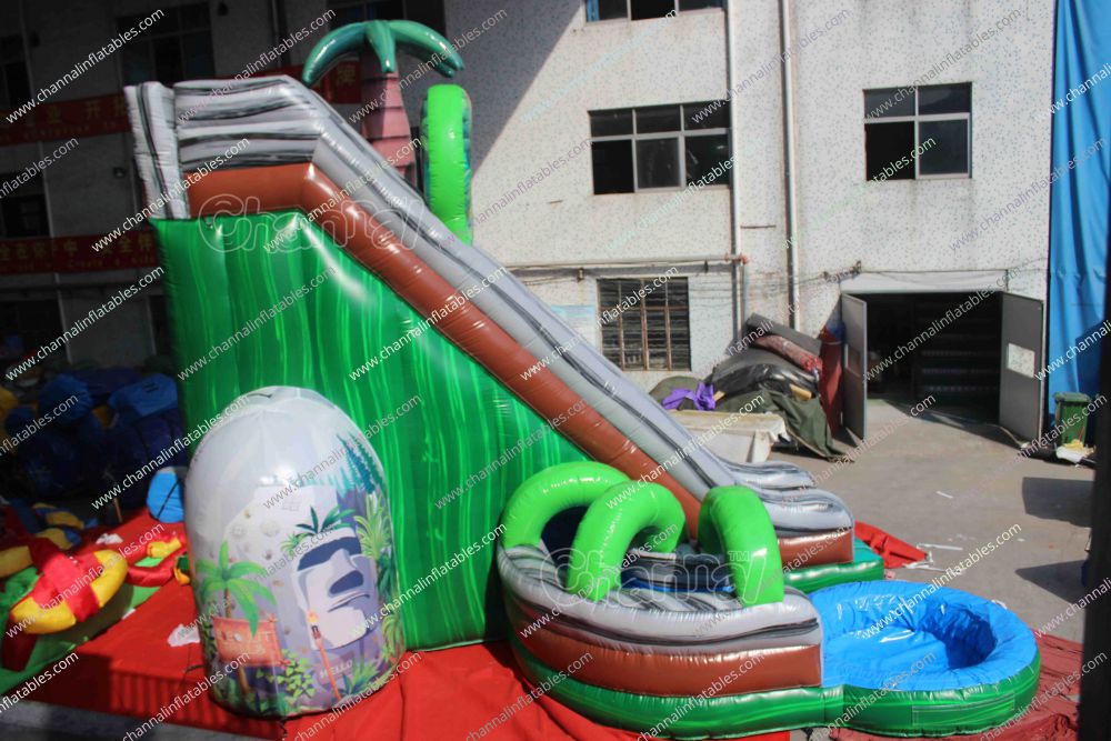 Jungle Exploration Inflatable Water Slide Channal Inflatables